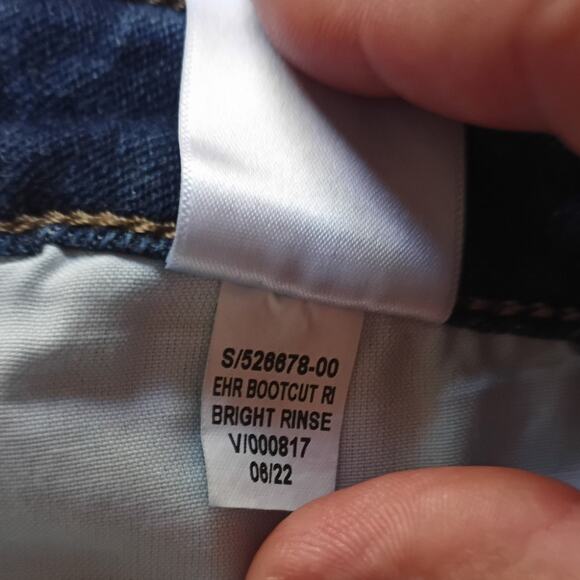 Old Navy Extra High-Rise Button Fly Bootcut Jeans Secret Smooth Pocket Dark Wash - Picture 6 of 7